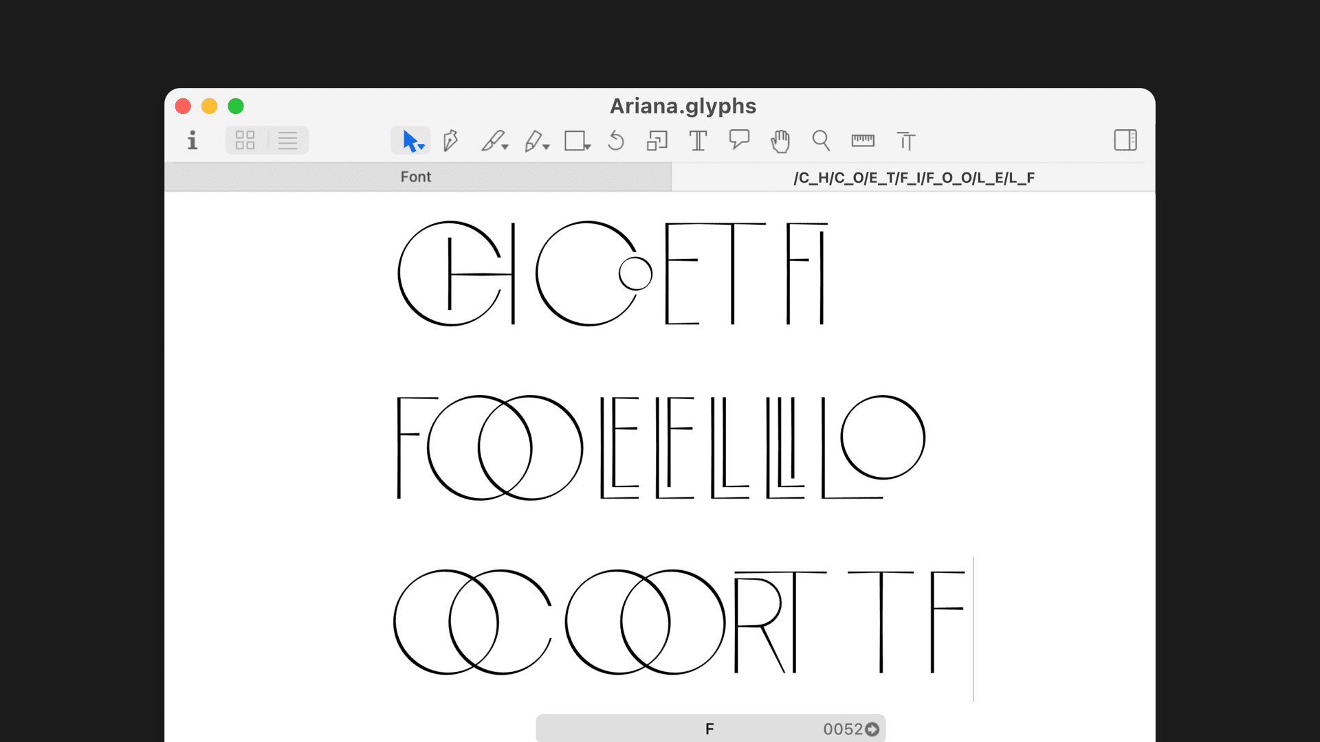 Type design – screen 1